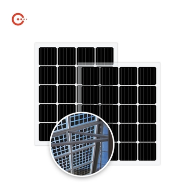 घरेलू बीआईपीवी मॉड्यूल मिनी 100W कस्टम बिफेशियल पारदर्शी सौर पैनल