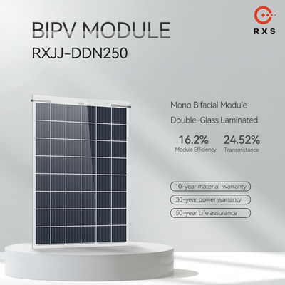 Rixin पारदर्शी उच्च दक्षता BIPV सौर पैनल मोनो 200w 250w सौर मॉड्यूल